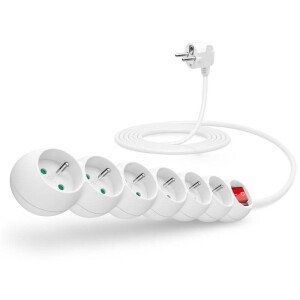 Product detail of Connect IT 6x zásuvka, s vypínačem, 3m (CI-1282) bílý