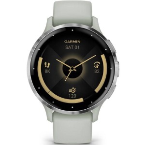Product detail of Garmin Venu 3S - Silver/Sage Gray Silicone Band (010-02785-01)