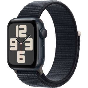 Product detail of Apple Watch SE 2023 GPS 40mm pouzdro z temně inkoustového hliníku - temně inkoustový provlékací sportovní řemínek (MRE03QC/A)