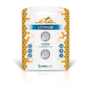 Product detail of ETA PREMIUM CR2016, blistr 2ks (CR2016LITH2)
