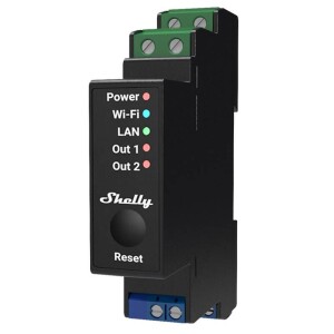 Product detail of Shelly Pro 2PM, spínací modul 2x 16A na DIN lištu, měření spotřeby, WiFi (SHELLY-PRO-2PM)