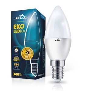 Product detail of ETA EKO LEDka svíčka 4W, E14, teplá bílá (ETAC37W4WW01)