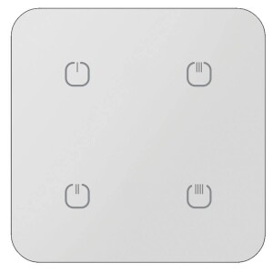 Product detail of INELS dotykový skleněný, oblé hrany, 4 tlačítka (RFGB-240/W) bílý