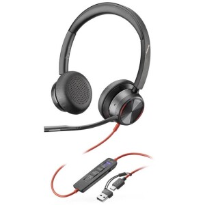 Product detail of HP Poly Blackwire 8225 MS, USB-C/A adaptér, stereo (8X225AA) černý