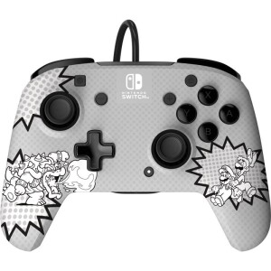 Product detail of PDP Remacth Wired Controller pro Nintendo Switch - Comic Mario (500-134-COMIC)