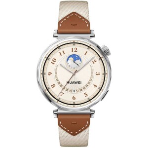 Product detail of Huawei Watch GT 5 41 mm - Silver + Brown Woven Strap (55020DJR)