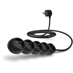 Product detail of Connect IT 5x zásuvka, 3m (CES-1324-BK) černý