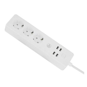 Product detail of Tellur WiFi Smart Power Strip, 3x zásuvka, 4x USB 4A, 2200W, 10A, 1.8m (TLL331031) bílý
