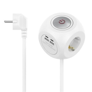 Product detail of Hama 3x zásuvka schuko, 2x USB-C, 2x USB-A, 1,4 m (223195) bílý