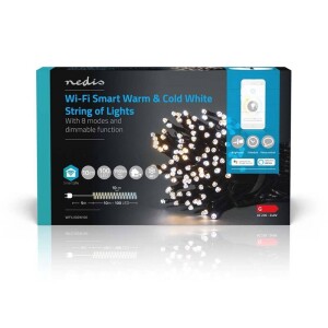 Product detail of Nedis SmartLife LED, Wi-Fi, Teplá až studená bílá, 100 LED, 10 m, Android / IOS (WIFILX02W100)