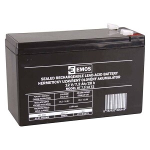 Product detail of EMOS bezúdržbový 12 V/7,2 Ah, faston 6,3 mm (B9674)