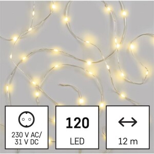 Product detail of EMOS 120 LED drop řetěz, 12 m, venkovní i vnitřní, teplá bílá, časovač (D3AW15)