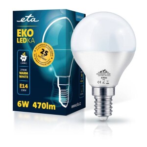 Product detail of ETA EKO LEDka mini globe 6W, E14, teplá bílá (P45W6WW)