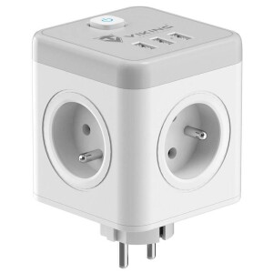 Product detail of Viking ACT43S, 4× zásuvka 230V, 3× USB (VACT43S) bílá