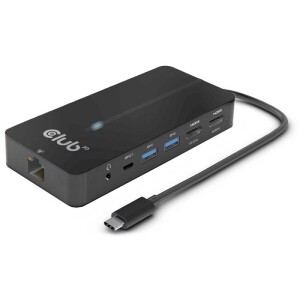 Product detail of Club3D USB-C/2x HDMI, 2x USB-A, 1x RJ45, 1x 3.5mm audio, 1x USB-C,100 W (CSV-1595)