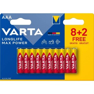 Product detail of Varta Longlife Max Power AAA, LR03, blistr 8+2ks (4703101410)