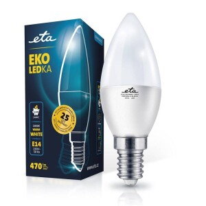 Product detail of ETA EKO LEDka svíčka 5,5W, E14, teplá bílá (ETAC37W55WW01)