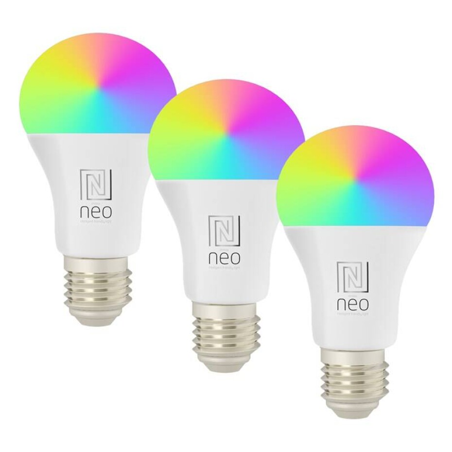 IMMAX NEO SMART E27 11W RGB+CCT barevná a bílá, stmívatelná, Zigbee, TUYA, 3ks (07743C) - main (0)