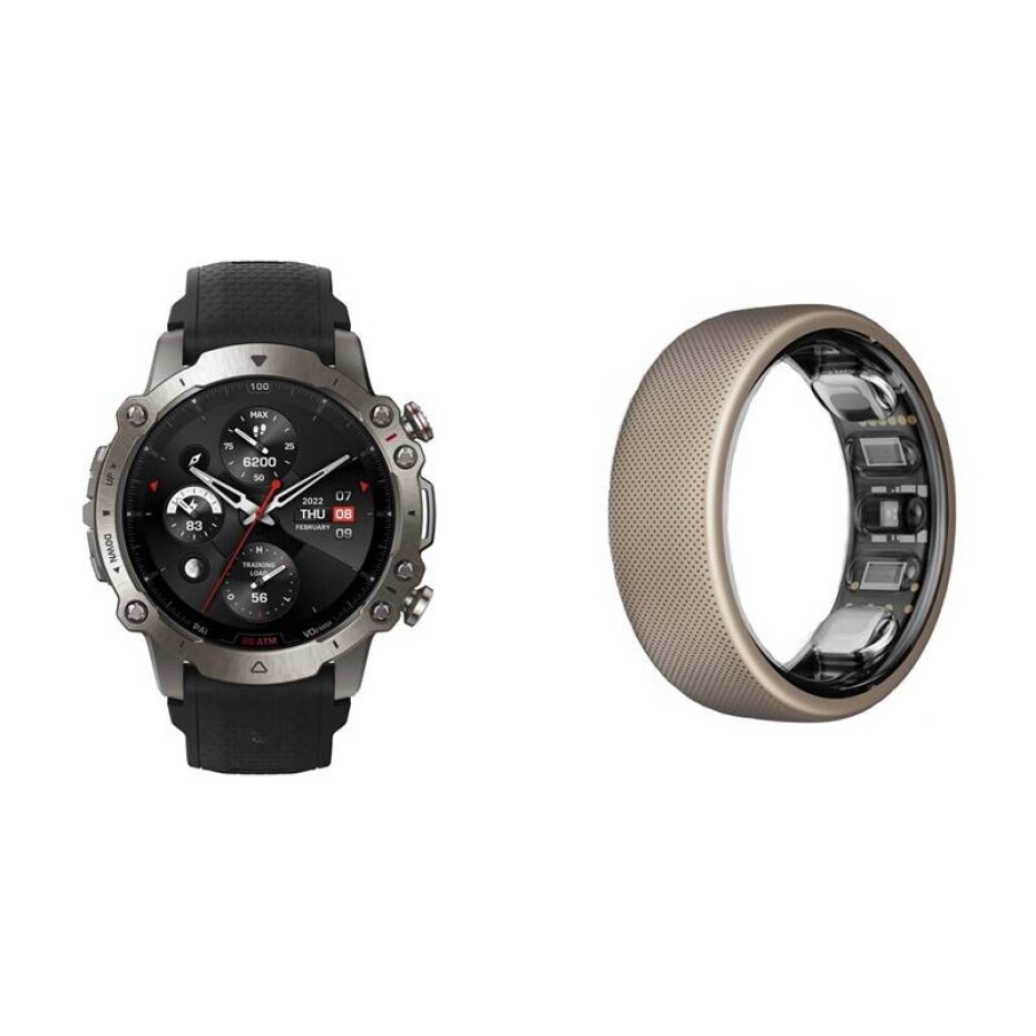 Amazfit Chytré hodinky Amazfit Falcon - černé + Chytrý prsten Amazfit Helio Ring vel. 10 - titanium - main (0)