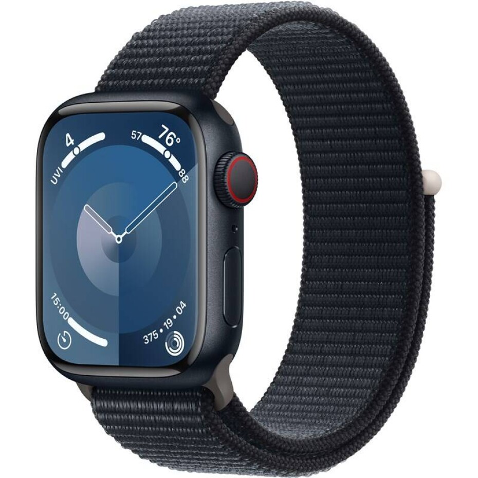 Apple Watch Series 9 GPS + Cellular 41mm pouzdro z temně inkoustového hliníku - temně inkoustový provlékací sportovní řemínek (MRHU3QC/A) - main (0)