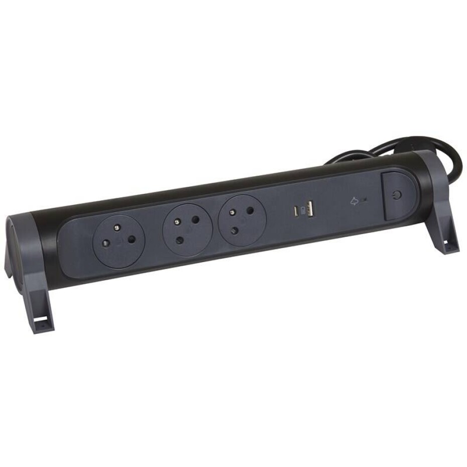 Legrand 3x zásuvka, USB, USB-C, 1,5m (L049425) černá - main (0)