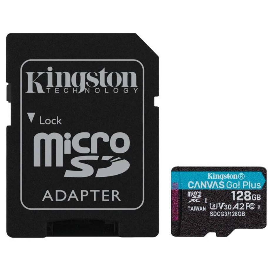Kingston Canvas Go! Plus MicroSDXC 128GB UHS-I U3 (170R/90W) + adaptér (SDCG3/128GB) - main (0)