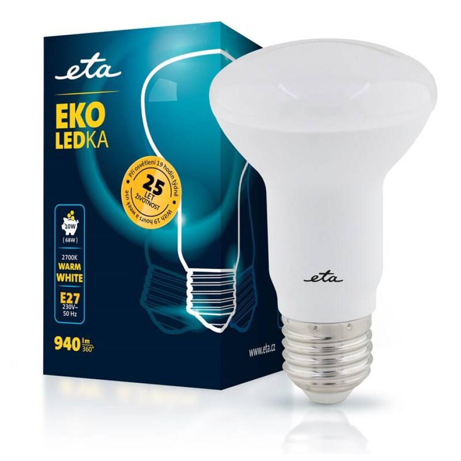 ETA EKO LEDka reflektor 10W, E27, teplá bílá (ETAR63W10WW01) - main (0)