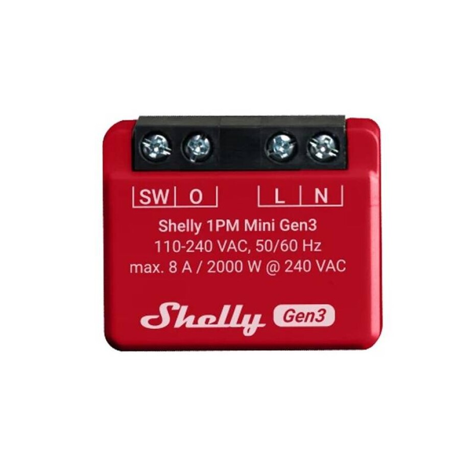 Shelly Shelly Gen3 1PM Mini, spínací modul, WiFi (SHELLY-PLUS-1PM-MINI-GEN3) - main (0)