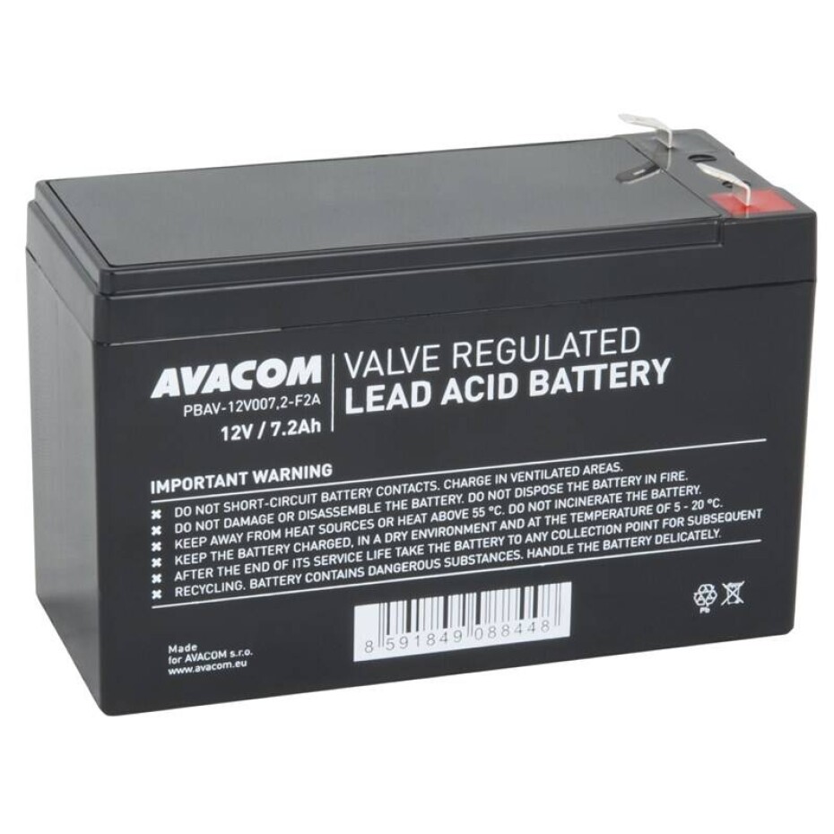 Avacom 12V 7,2Ah F2 (PBAV-12V007,2-F2A) - main (0)