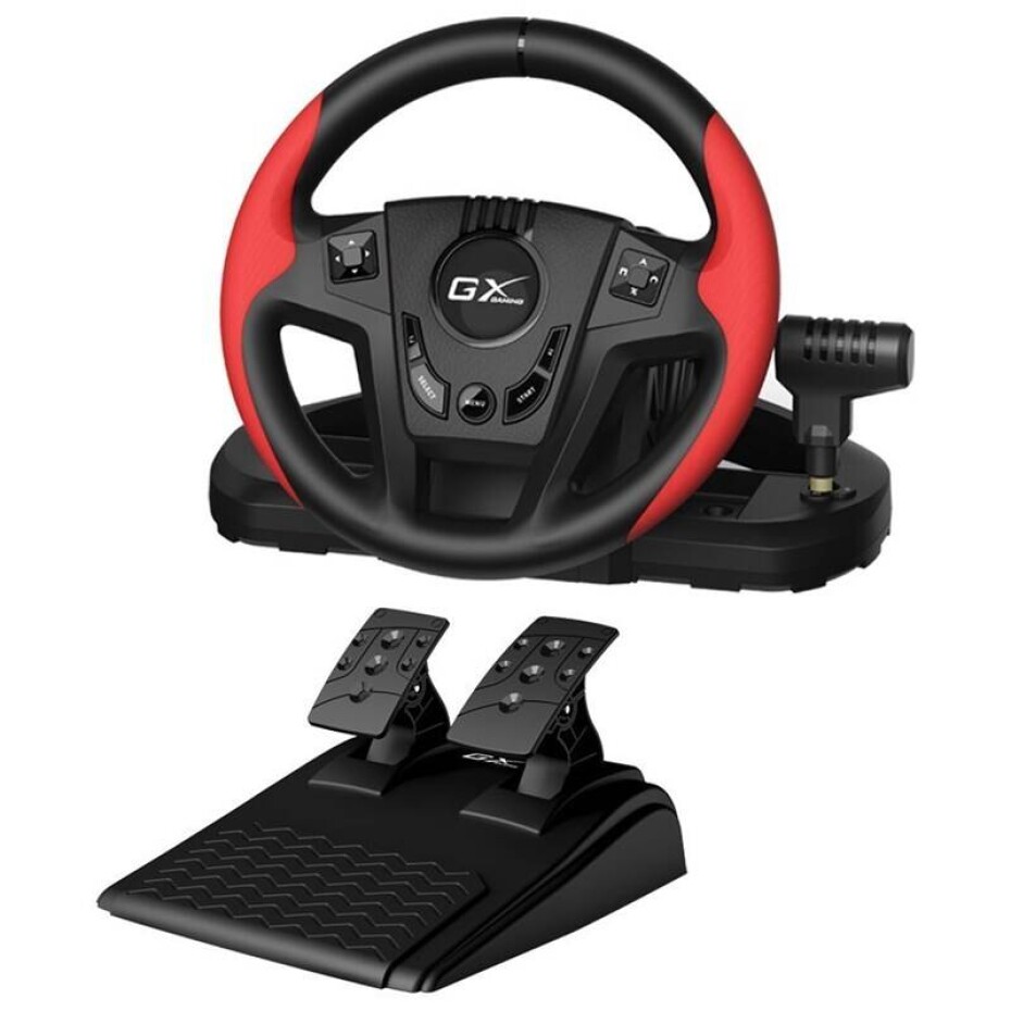 Genius GX Gaming SpeedMaster pro PC a PS, USB + pedály, řadící páka (31620003400) černý/červený - main (0)