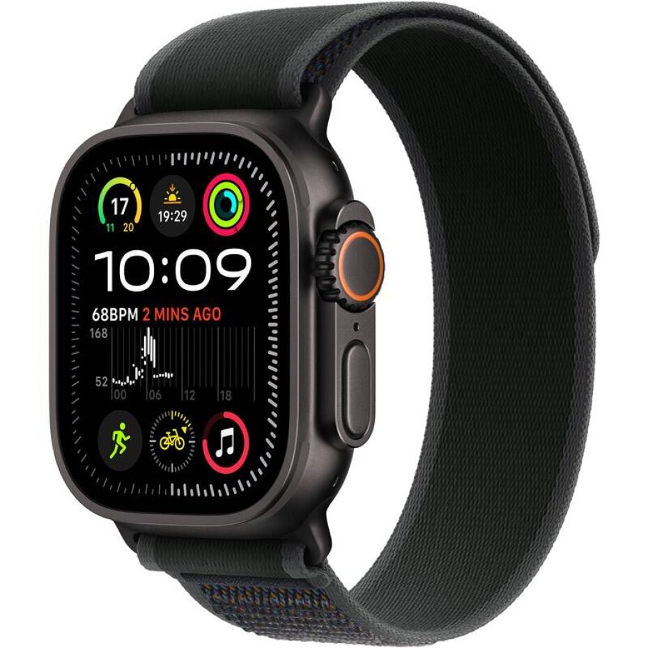 Apple Watch Ultra 2 GPS + Cellular 49mm pouzdro z černého titanu - černý trailový tah - S/M (MX4U3CS/A) - main (0)