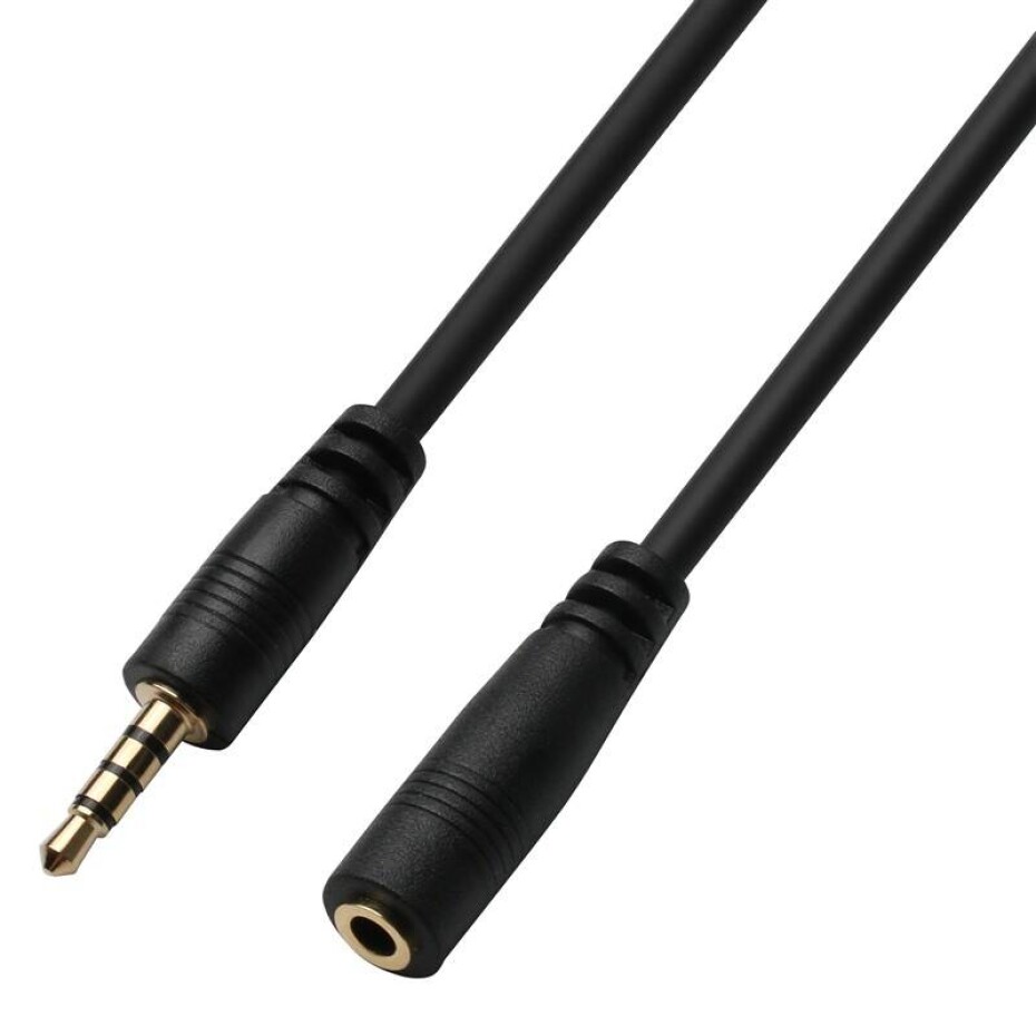 GoGEN prodlužovací 3,5mm jack, 4 pólový, 2m (JACK200FM03) černý - main (0)
