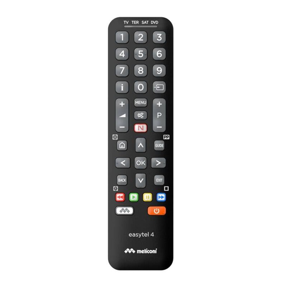 Meliconi EASYTEL 4, Univerzální dálkový ovladač pro 4 přístroje (808060) černý - main (0)