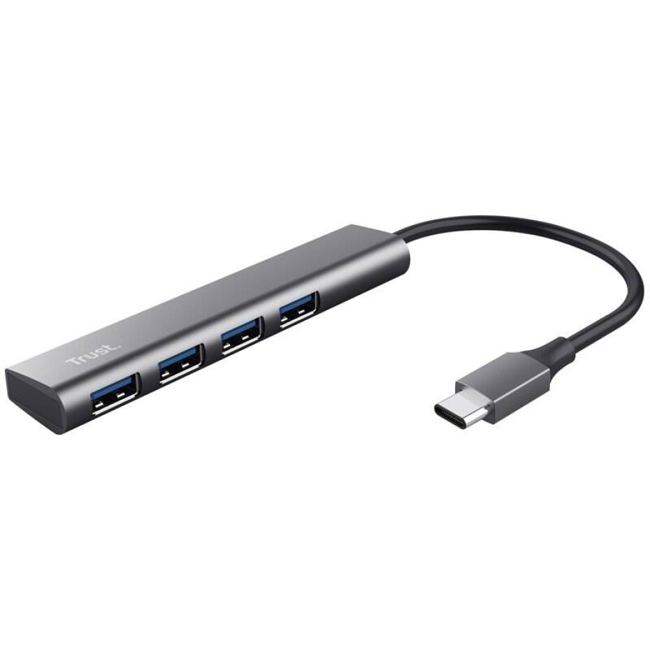 Trust Halyx Aluminium USB-C/4x USB 3.2 Gen1 (24948) stříbrný - main (0)