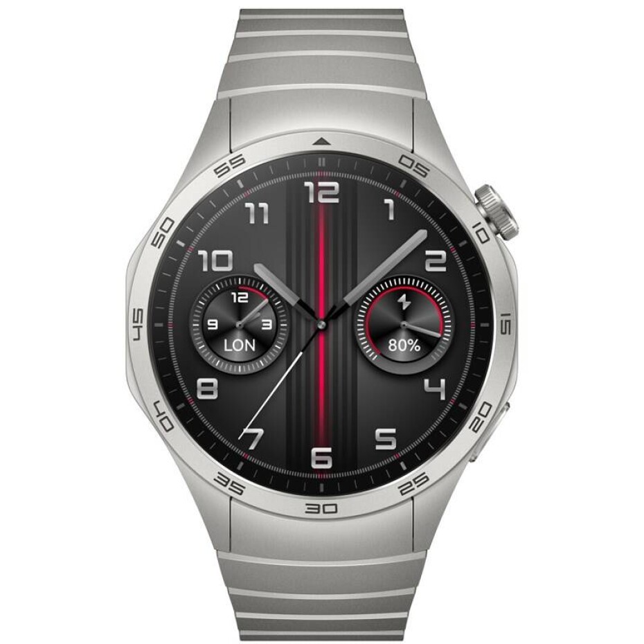 Huawei Watch GT 4 46 mm - Silver + Stainless Steel Strap (55020BGU) - main (0)
