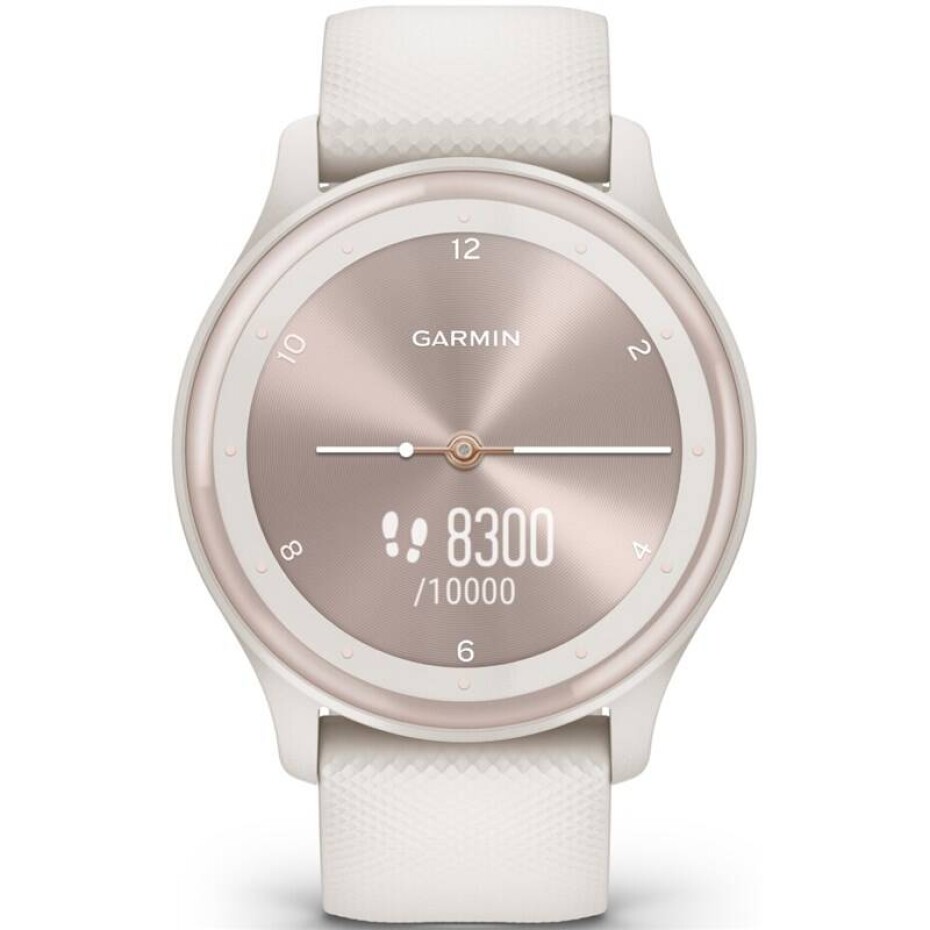 Garmin vívomove Sport - Peach Gold/White Silicone Band (010-02566-01) - main (0)