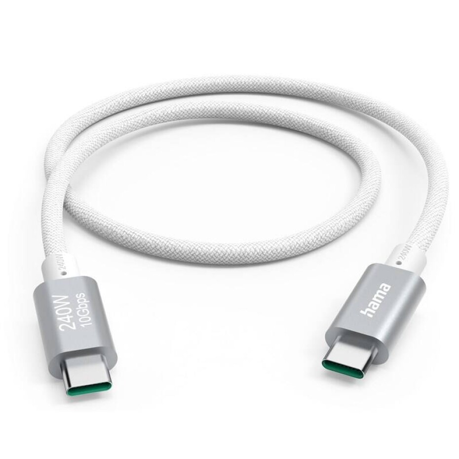 Hama USB-C/USB-C 3.2 Gen1, 240 W, 1,5 m (201724) bílý - main (0)