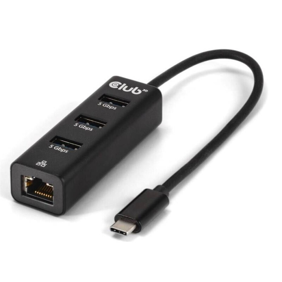 Club3D USB-C 3.2/3xUSB-A 3.2/RJ45 1Gbps (CSV-1549) černá - main (0)