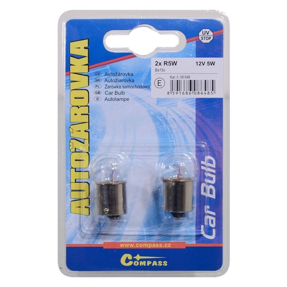 Compass 08648 12V R5W 5W Ba15s 2ks - main (0)