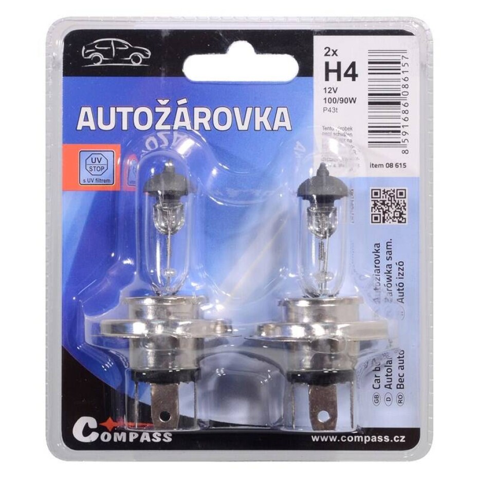 Compass 08615 08615 12V H4 100/90W P43t 2ks - main (0)