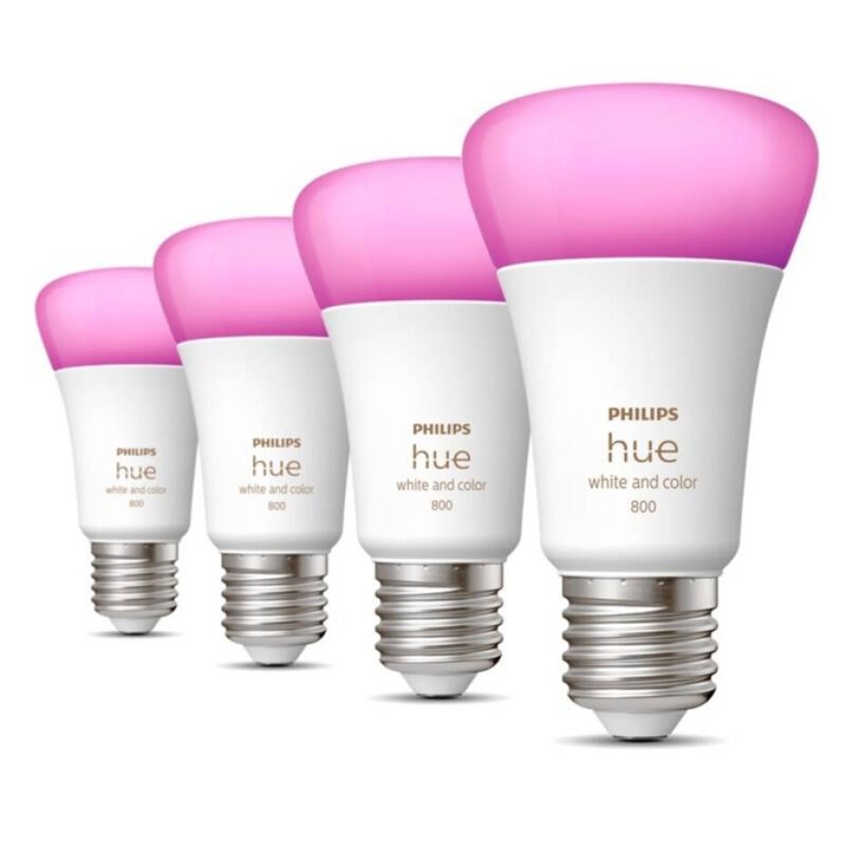 Philips Hue Bluetooth, 6,5W, E27, White and Color Ambiance, 4ks (8719514328402) - main (0)