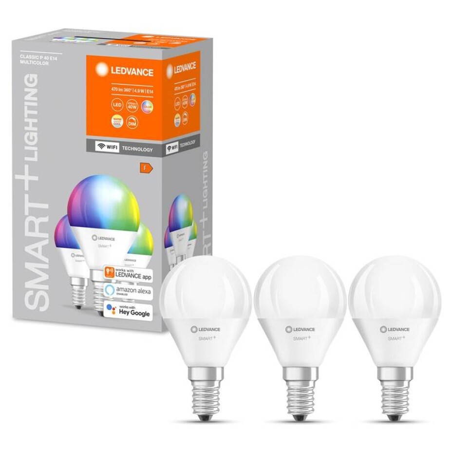 LEDVANCE SMART+ WiFi Mini Bulb Multicolour 5W E14 3ks (4058075485990) - main (0)