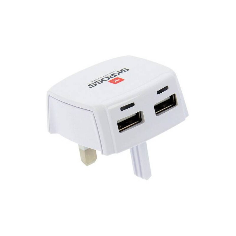 SKROSS pro UK, 2100mA, 2x USB výstup (DC10UK) bílý - main (0)