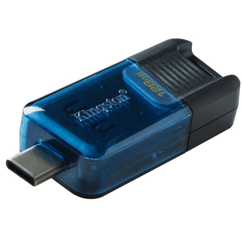 Kingston DataTraveler 80 M 128GB, USB-C (DT80M/128GB) černý/modrý - main (0)