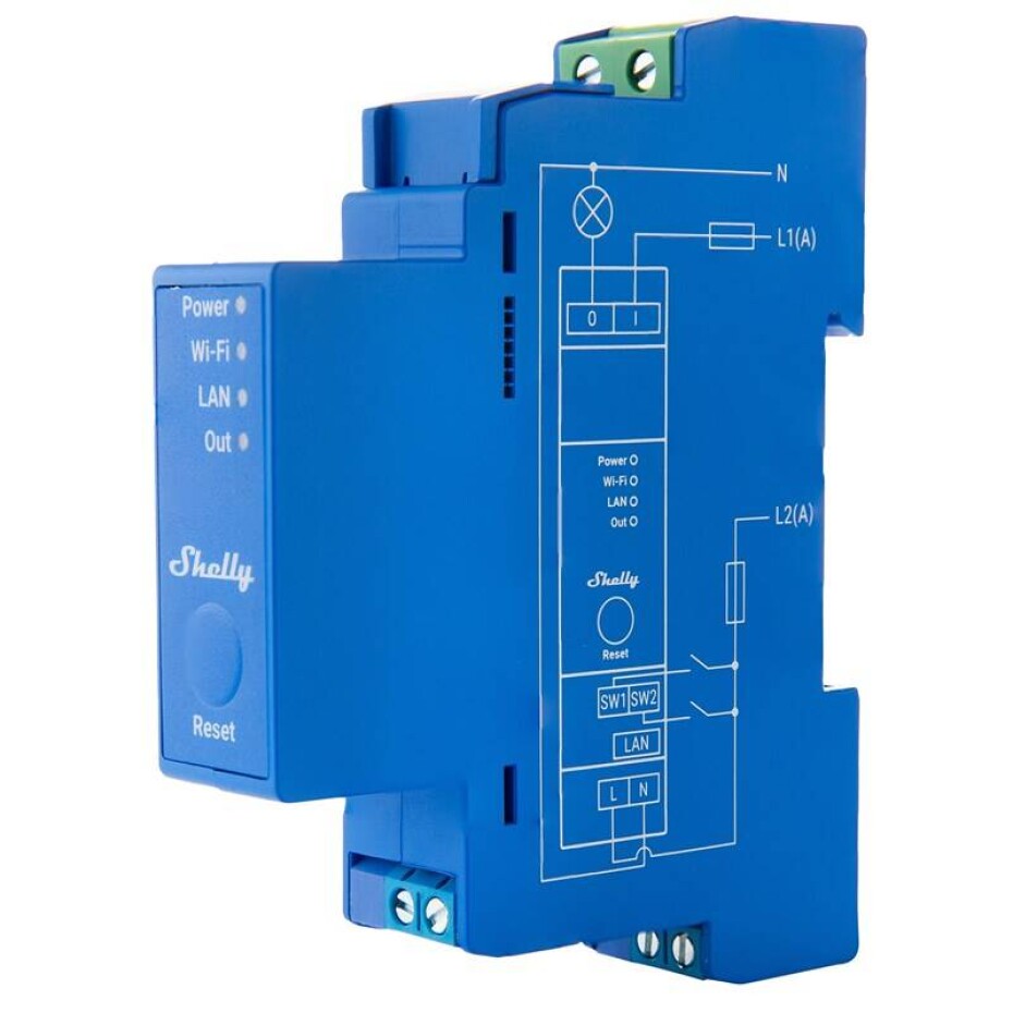 Shelly Pro 1, na DIN lištu, Wi-Fi, LAN (SHELLY-PRO-1) - main (0)