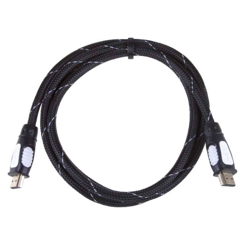 EMOS HDMI/HDMI 2.0, 1,5m, nylon, s ethernetem (2333003010) černý - main (0)