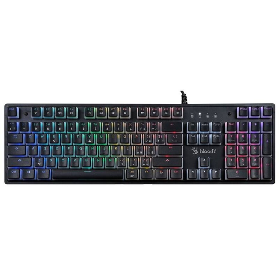 A4Tech Bloody S510R, Red Switch, pudding, USB, CZ/SK layout (S510R-BK-RS-PUD) černá - main (0)