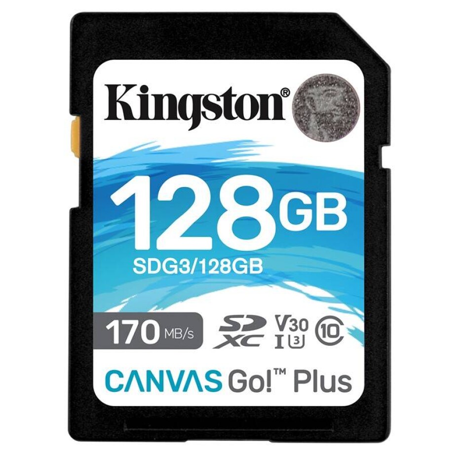 Kingston Canvas Go! Plus SDXC 128GB UHS-I U3 (170R/90W) (SDG3/128GB) - main (0)