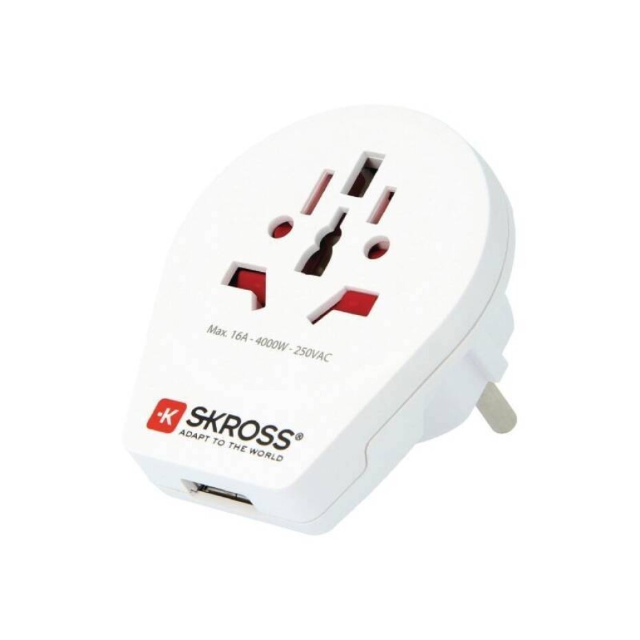 SKROSS pro cizince v ČR, vč. 1x USB 2100mA (PA30USB) bílý - main (0)