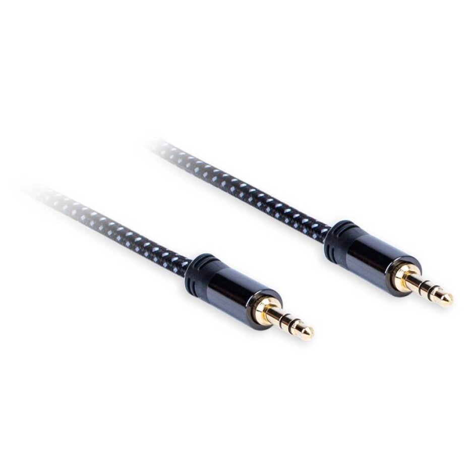 AQ 3,5 mm Jack/3,5 mm Jack, M/M, 0,75,m (xdtjj007) černý - main (0)
